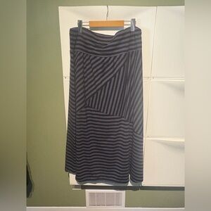 Addition Elle Black and Gray Asymmetrical Pencil Skirt